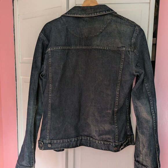 Club Monaco - distressed denim jacket - Picture 2 of 4